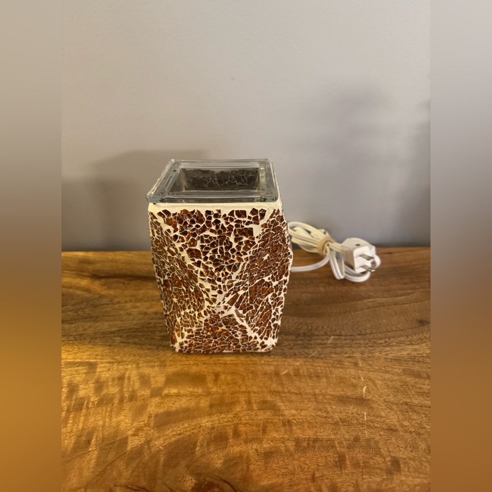 Scentsy Warmer Mosaic Glass Brown